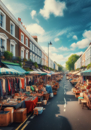 Portobello Road Market in London